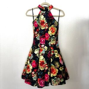 Floral Halter Neck Dress Size Small